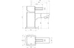 zola chrome mono cloakroom basin mixer tap waste, Alessio, Chrome Basin Taps, Cloakroom Basin Taps, Taps, 5