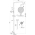 carlo round shower pack two outlet with riser overhead kit 1, Alessio, Mixer Showers, Shower Valves, Showers, 4