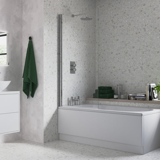 Single Straight Edge Bath Screen
