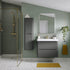 calvino 600mm 2 drawer wall hung basin unit matt grey, Alessio, Wall Hung Vanity Unit, 2