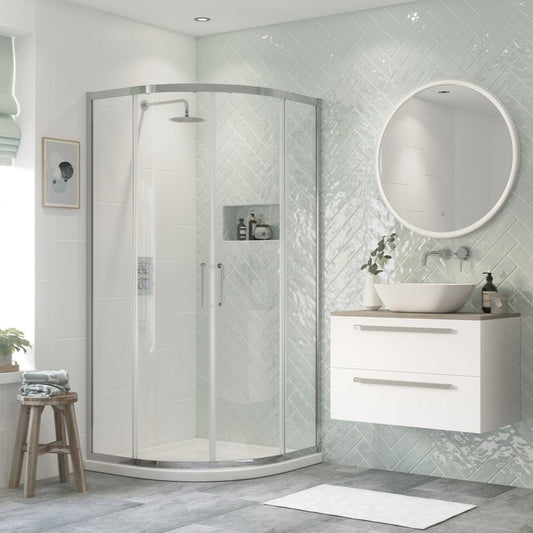 nico 800mm 2 door quadrant shower enclosure, Alessio, chrome, Quadrant Shower Enclosures, Shower Enclosures, 1