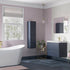 calvino 600mm 2 drawer wall hung basin unit matt indigo, Alessio, Wall Hung Vanity Unit, 3