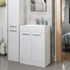 vito 610mm floor standing 2 door basin unit basin white gloss, Alessio, Sink Vanity Unit, Basin Unit, 4