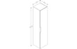 Valente 350mm Wall Hung 1 Door Tall Unit - Matt White