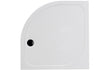 45mm deluxe 1000x800mm offset quadrant tray waste left hand, Alessio, white, Offset Quadrant Trays, Shower Trays, 2