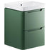 calvino 500mm 2 drawer wall hung basin unit matt sage green, Alessio, Wall Hung Vanity Unit, 6