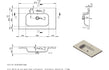 dante 815mm 2 drawer floor standing basin unit inc basin latte, Alessio, Sink Vanity Unit, Basin Unit, 7