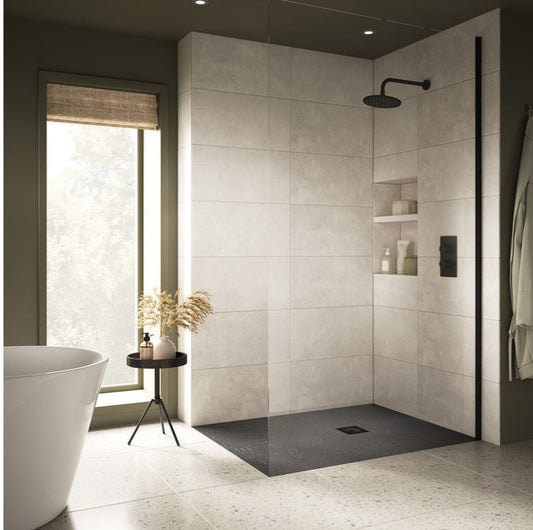 25mm 1600x900mm slate effect ultra slim rectangular shower tray waste, Alessio, grey, Rectangular Trays, Shower Trays, Slate Shower Trays, 1