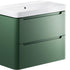 calvino 800mm 2 drawer wall hung basin unit matt sage green, Alessio, Wall Hung Vanity Unit, 6