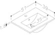 vito 510mm floor standing 2 door basin unit basin white glo, Alessio, Sink Vanity Unit, Basin Unit, 6