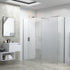 rosa 1000mm wetroom panel with 900mm side panel support bar, Alessio, Chrome, Shower Enclosures, Walk In Shower Enclosures, 3
