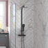 square cool touch thermostatic bar mixer riser kit matt black, Alessio, Mixer Showers, Showers, 1