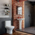 Rosa Close Coupled Open Back WC & Wrapover Toilet Seat