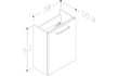 vito 410mm wall hung 1 door basin unit basin anthracite gloss, Alessio, Wall Hung Vanity Unit, 5