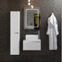dante 600mm 1 drawer wall hung basin unit with top white gloss, Alessio, Wall Hung Vanity Unit, 1