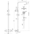 amalia thermostatic bar mixer shower with round handset overhead, Alessio, Mixer Showers, Showers, 5