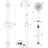 carlo round shower pack two outlet with riser overhead kit, Alessio, Mixer Showers, Shower Valves, Showers, 5