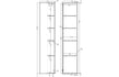 Valente 350mm Wall Hung 1 Door Tall Unit - Matt White