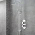 carlo round shower pack two outlet with riser overhead kit 1, Alessio, Mixer Showers, Shower Valves, Showers, 2