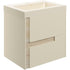 zane 605mm wall hung basin unit cream basin matt cotton oak effect finish, Alessio, Wall Hung Vanity Unit, 2