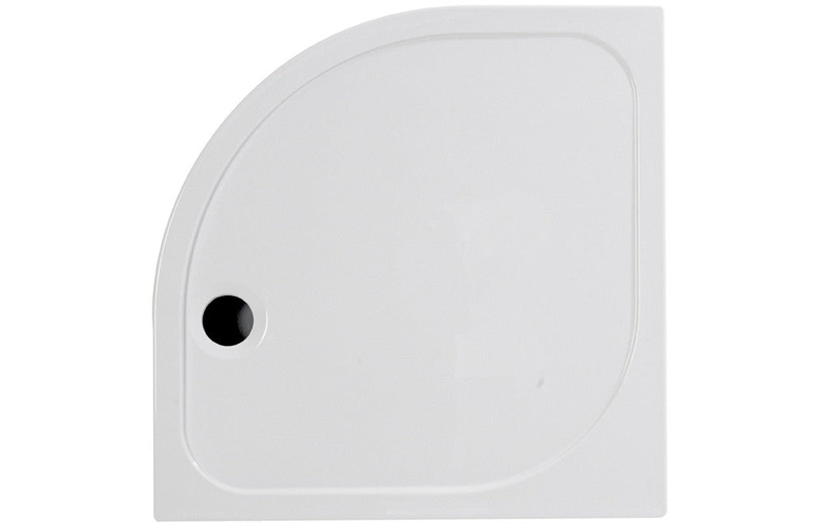 45mm deluxe 1200x900mm offset quadrant tray waste left hand, Alessio, white, Offset Quadrant Trays, Shower Trays, 2
