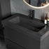 zane 805mm wall hung basin unit black basin matt black glass, Alessio, Wall Hung Vanity Unit, 4