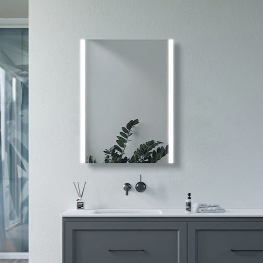 aksel 500x700mm rectangle front lit led mirror, Alessio, Illuminated Bathroom Mirror, Mirrors, 1