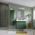 calvino 500mm 2 drawer wall hung basin unit matt sage green, Alessio, Wall Hung Vanity Unit, 2
