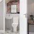 Rosa Close Coupled Open Back WC & Wrapover Toilet Seat