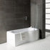 p shape single end 1700x700 850x410mm bath only rh, Baths, Shower Baths, Alessio, 1