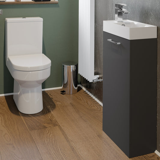 Vito Cloakroom Suite Anthracite Gloss