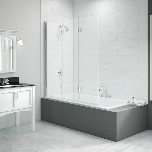 Merlyn 1400x1500mm 3-Panel Folding Hinged Bath Screen