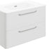bianca 810mm 2 drawer wall unit basin white gloss, Alessio, Wall Hung Vanity Unit, 3