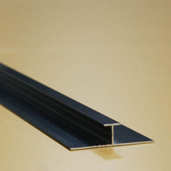 Straight Joint Black 2450mm Length Aluminium Profile