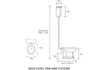 Florence High Level WC & Satin White Wood Effect Toilet Seat