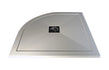 25mm ultra slim 1200mm x 900mm offset quadrant tray waste rh, Alessio, white, Offset Quadrant Trays, Shower Trays, 2