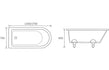 alfredo freestanding corner bath 1500x750x650mm, Baths, Free Standing Baths, Alessio, 5