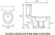 Florence Close Couple WC & Satin White Wood Effect Toilet Seat