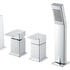 vema lys 4 hole bath shower mixer tap, Vema, Chrome Bath Shower Mixer Taps, Bath Taps, Taps, 5