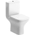 Rosa Close Coupled Open Back WC & Wrapover Toilet Seat