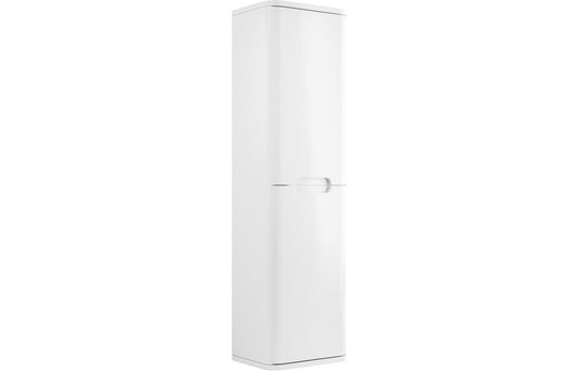 Calvino 350mm 2 Door Wall Hung Tall Unit - White Gloss