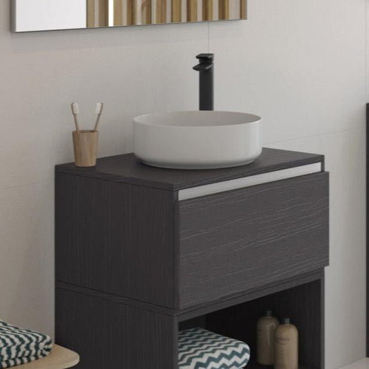 zeta matt white ceramic washbowl waste 355mm, Alessio, Basins, Counter Top Bowl , 1