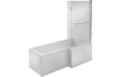 lucio l shape shower bath pack 1700x850x560mm rh, Baths, Shower Baths, Alessio, 2