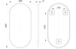 arto 800x400mm oblong mirror matt black, Alessio, Mirrors, Standard Bathroom Mirrors, 4
