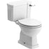 Florence Close Couple WC & Lucia Satin White Wood Effect Toilet Seat