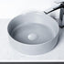 zeta light matt grey ceramic basin waste 355mm, Alessio, Basins, Counter Top Bowl , 3