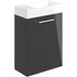 vito 410mm wall hung 1 door basin unit basin anthracite gloss, Alessio, Wall Hung Vanity Unit, 3