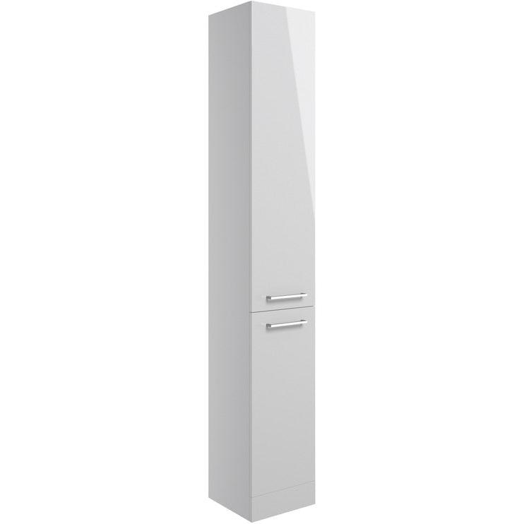 Valeria 350mm Floor Standing 2 Door Tall Unit - Grey Gloss