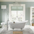Florence Close Couple WC & Satin White Wood Effect Toilet Seat