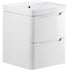 calvino 600mm 2 drawer wall hung basin unit white gloss, Alessio, Wall Hung Vanity Unit, 6